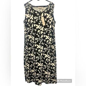 NWT Apostrophe sleeveless black floral maxi dress size 16-18